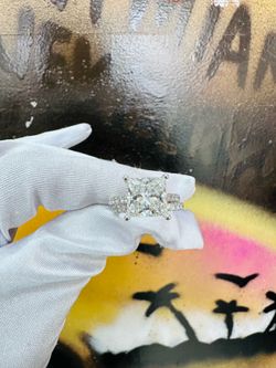 14k White Gold LAB Diamond Engagement Ring