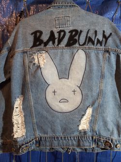 BAD BUNNY: CUSTOM JEAN JACKET - FREE SHIPPING