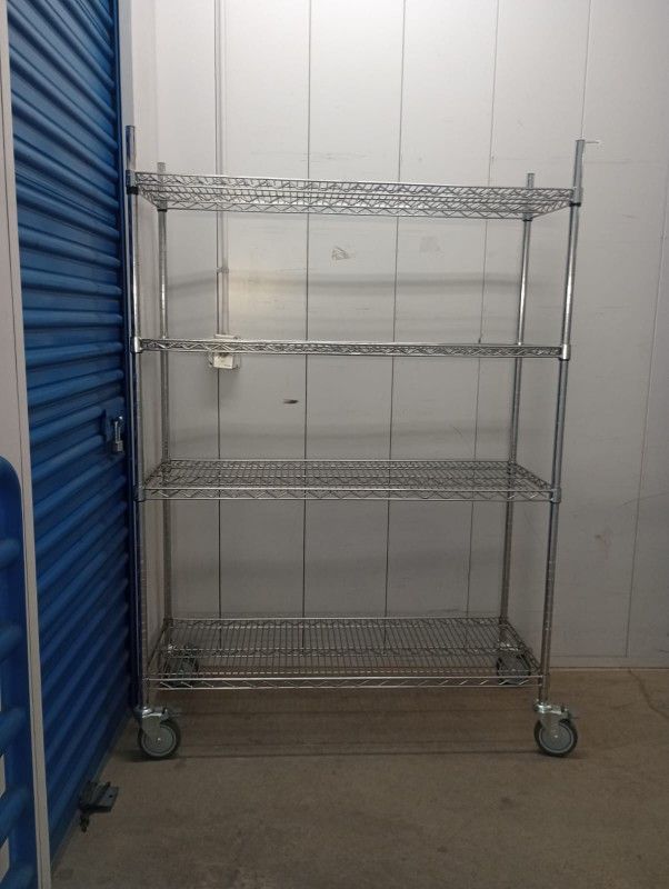 Metal Wire Rack With 4 Adjustable Shelves