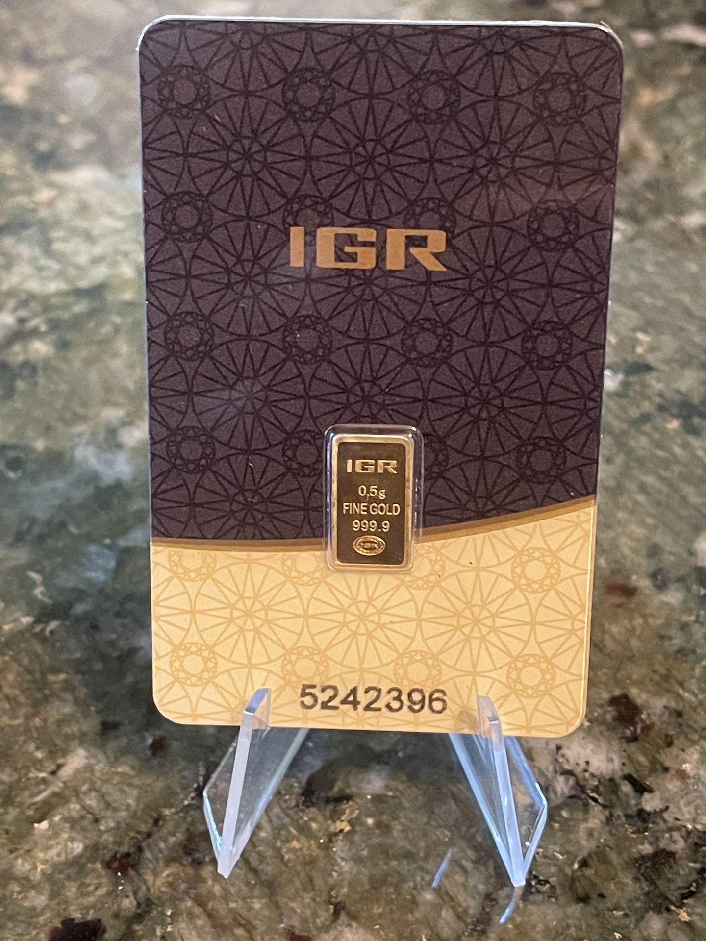 IGR .5 Gram Gold Bar Istanbul Gold Refinery 999.9 in Assay