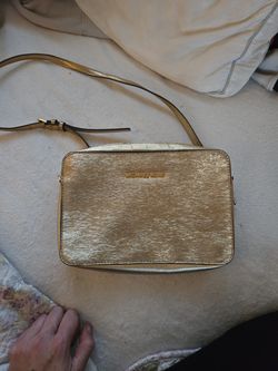 Michael Kors metallic gold purse
