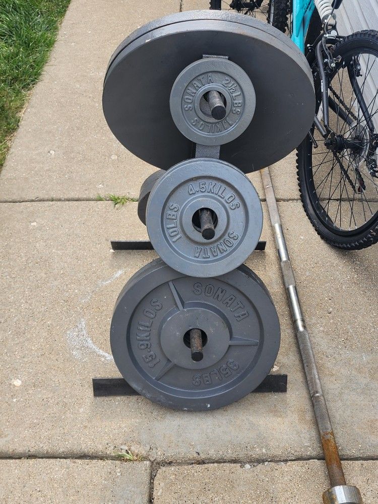 Weight Set With Olympic Bar