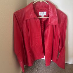 Leather Jacket For Women Size Large 
