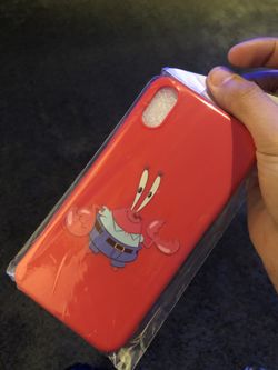 Iphone X case mr.krabs