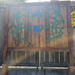 Queen Size Handmade Wood Headboard (One Of Its Kind)