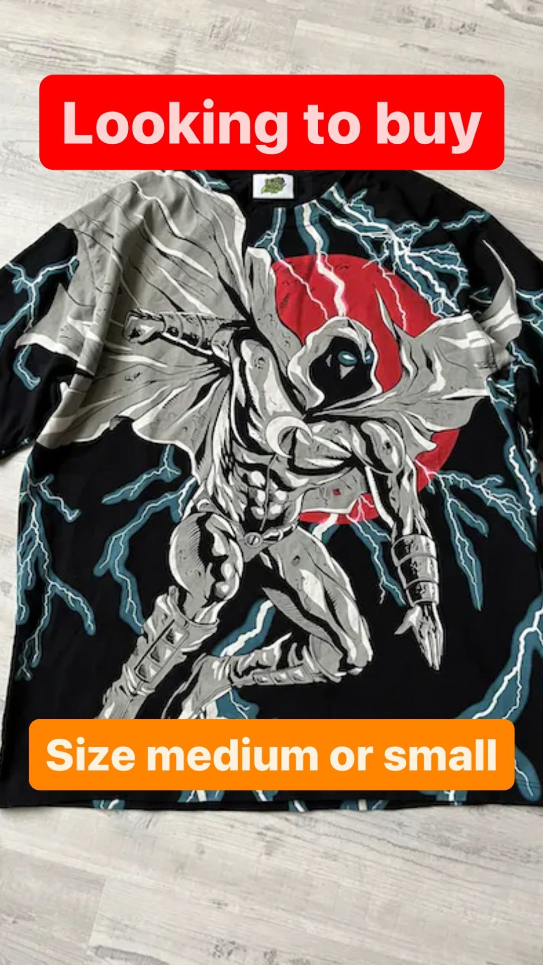 (looking to buy) chronic images moon knight shirt size medium or small