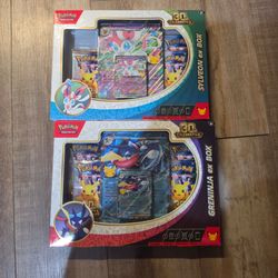 30th celebration pokemon EX BOXES SYLVEON EX BOX AND GRENINJA EX BOX