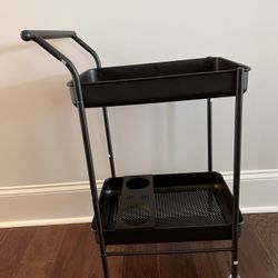 Metal Bar cart on wheels 