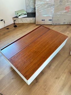Mid-Century Modern Living Room Set – Lift-Top Coffee Table + TV Console