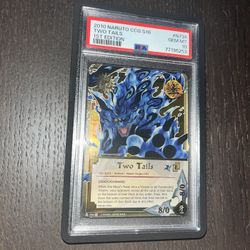 PSA 10 2010 NARUTO CARD TWO TAILS 1ST EDITION. BGS CGC  