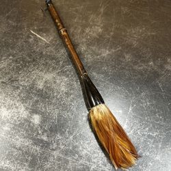 Chinese Authentic Scholars Calligraphy Brush Chicken Feather Bamboo Handle