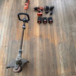 Combo Black And Decker Drill & Weed Whacker