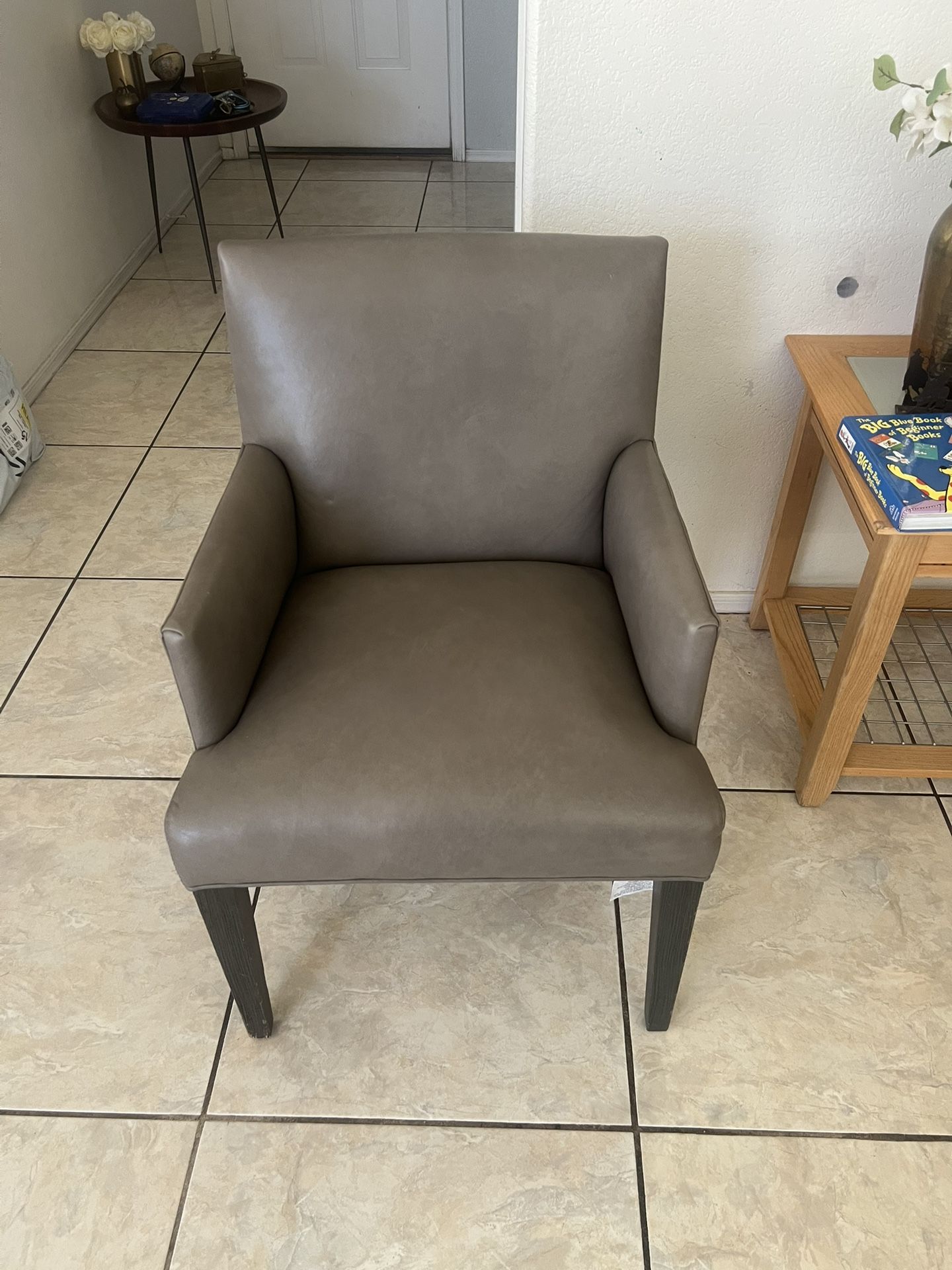 Armchair Faux Leather Gray Color
