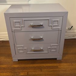 3-drawer Nightstand Dresser - Grey