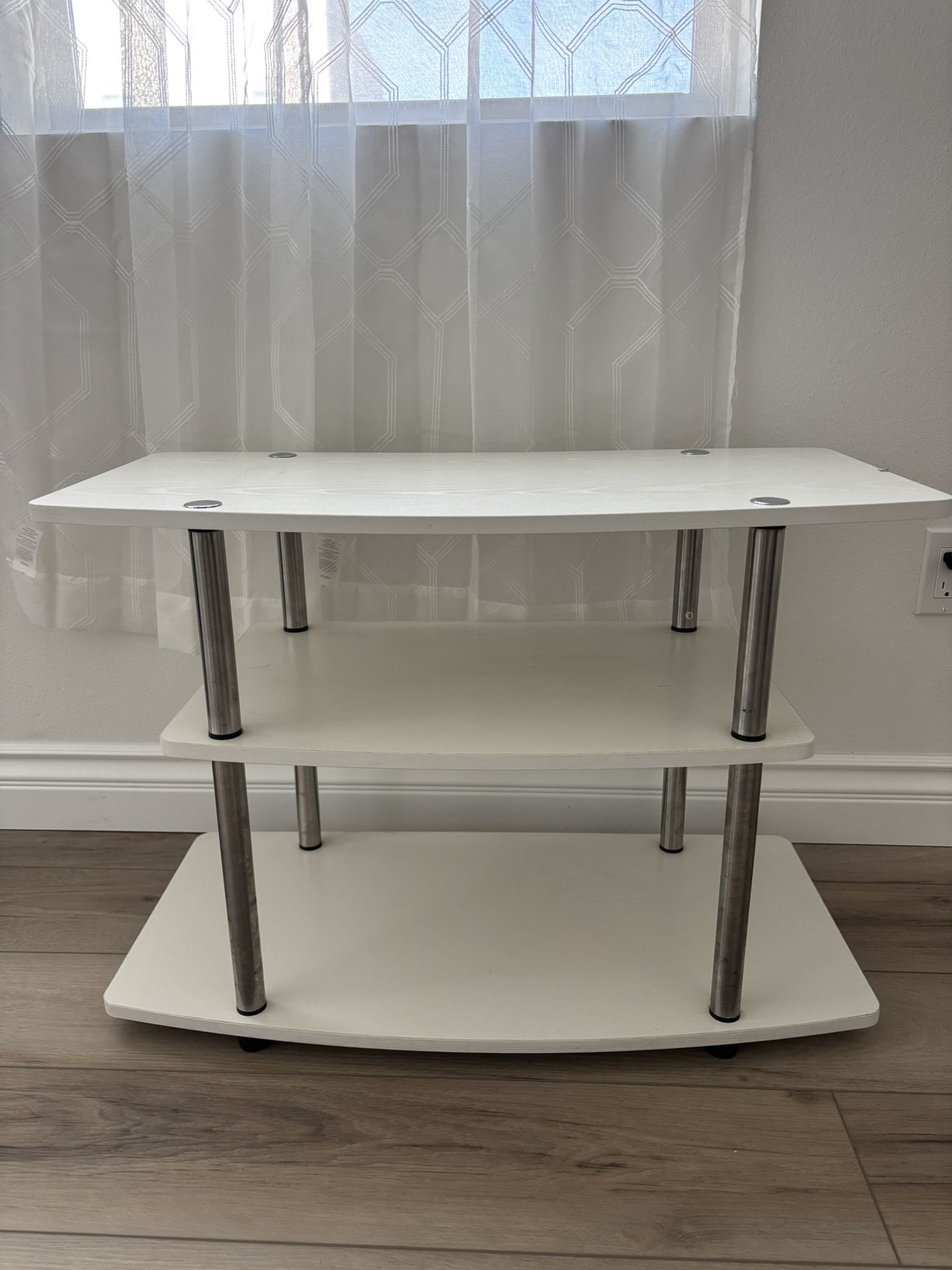 White wooden tv stand or decor