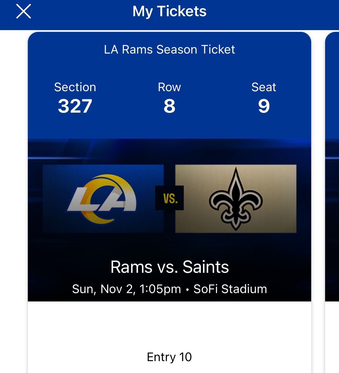 Rams vs Saints Nov 2