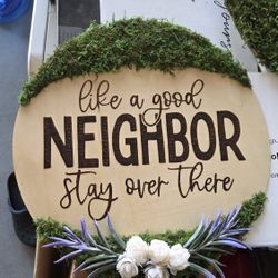 Hand Burned Sign