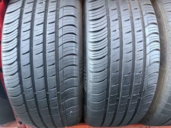 2 used tires 235/55r18 kumho 🤑free installation ‼️👌 80% tread