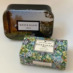 Beekman 1802 Aloe and Iris Goat Milk Bar Soap 3.5oz w/ Original Tin Retired USA
