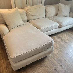 Linen Sectional, Sofa, Couch