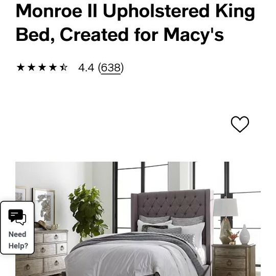 Macys monroe upholstered king bed outlet