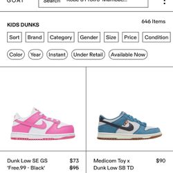 Pink Toddler Dunks 