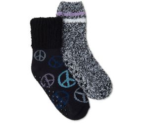 Joyspun Women’s  Peace 2 Pack Slipper Socks [4-10]