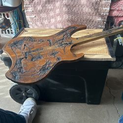 Wooden Guitar Burned