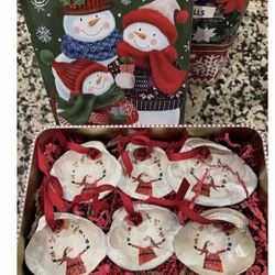 Santa Christmas Shell Ornaments 