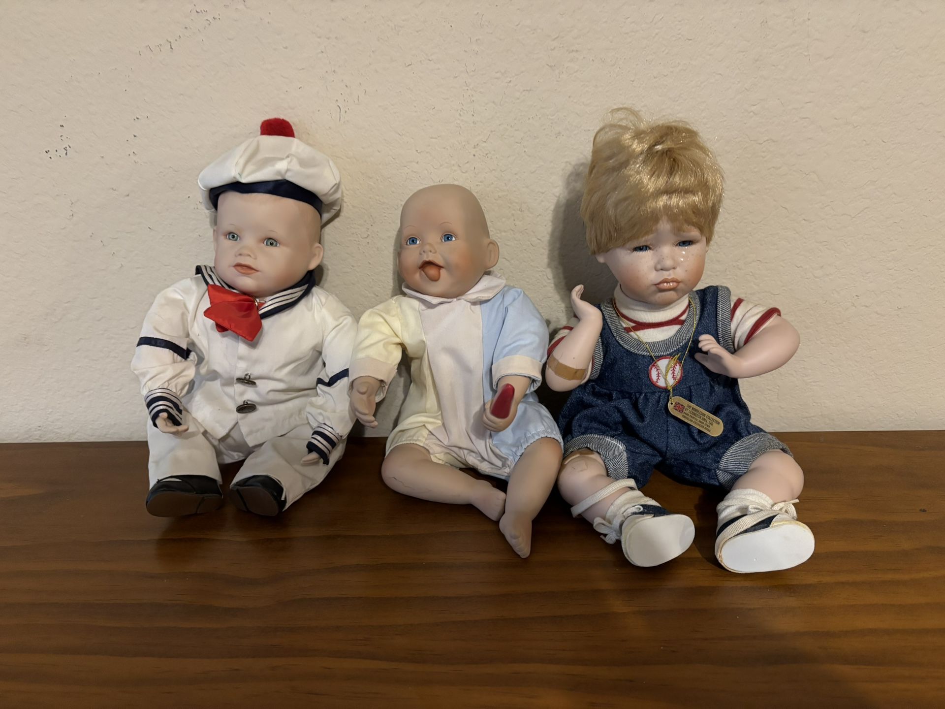 3 Porcelain Baby Dolls