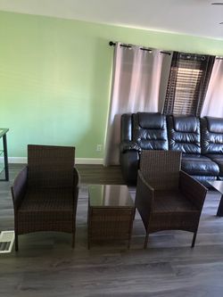 Patio Set with Glass Table