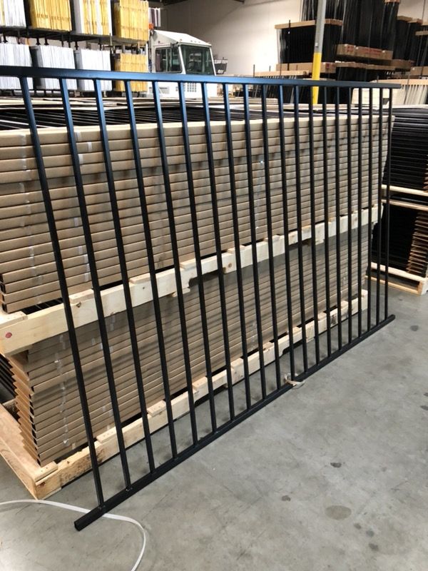 Wrought iron steel fence panels 5’ h x 8’ w