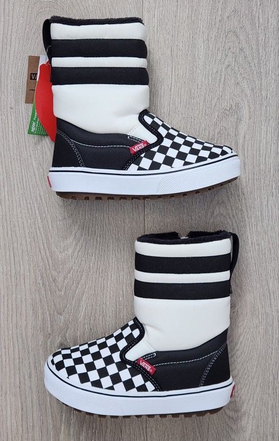 VANS Slip-On Water Resistant Insulated Snow Boot MTE Checkerboard Kids Size 12 ❄️