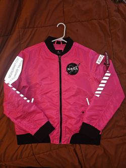 Nasa WT02 bomber Jacket hot pink women's XL