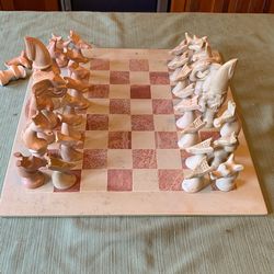Vintage Carved Soap, Stone Chess Set