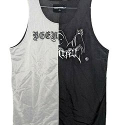 NEW Men's Been Trill BEENTRILL Sz L Black White Basketball Jersey Grim Reaper