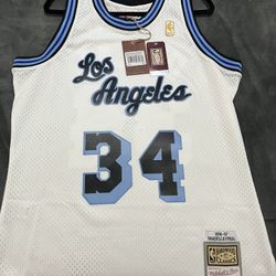 New Shaq O’neal Lakers Hardwood Classics Jersey With Tags 