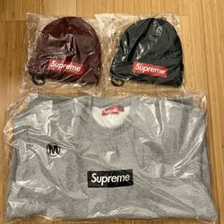 Supreme Box Logo Sweater Grey Size Medium m