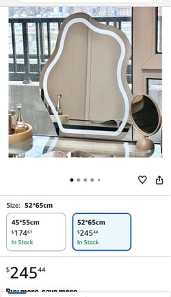 Hollywood makeup mirror with light