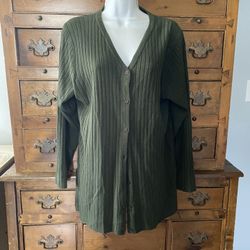 Woman’s Mens Oversized Button Front B-Neck Sweater Size S By Express