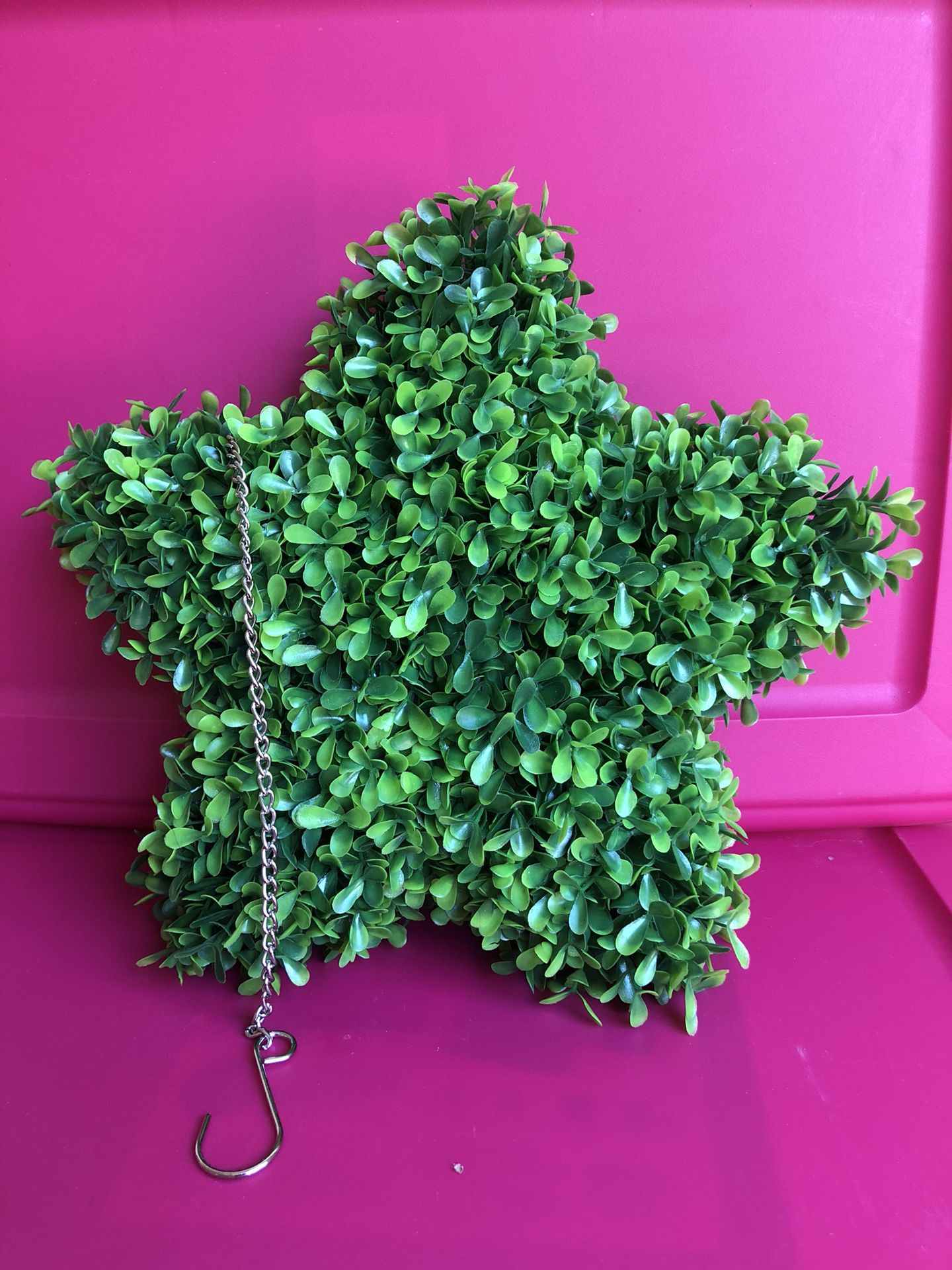Artificial Boxwood Topiary Hanging Star
