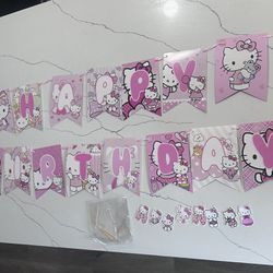 Hello Kitty Birthday Banner 