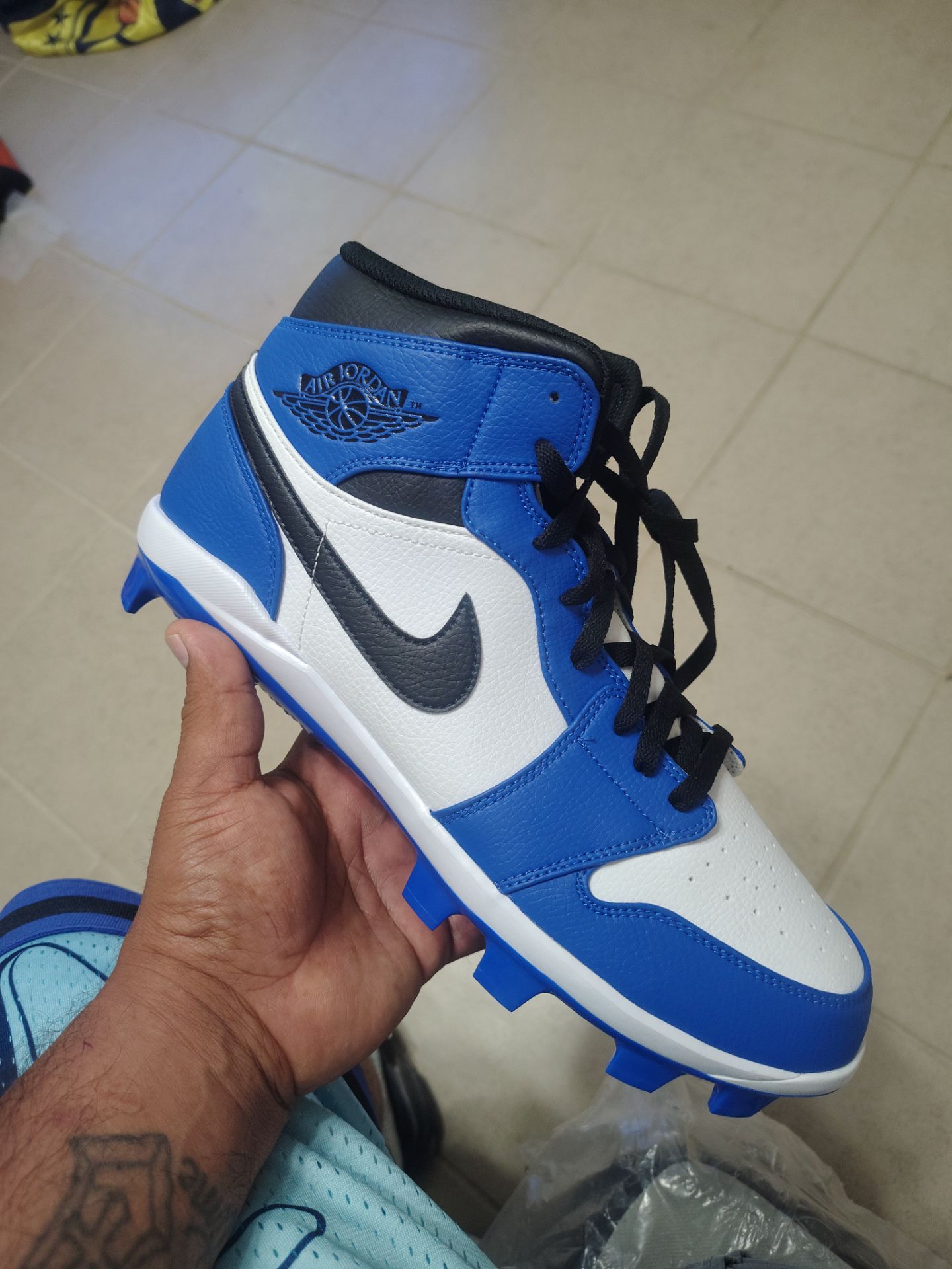 Jordan 1 Baseball Cleats Royal Blue