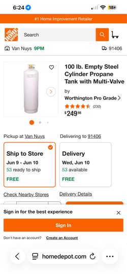 Extra Large propane tank
