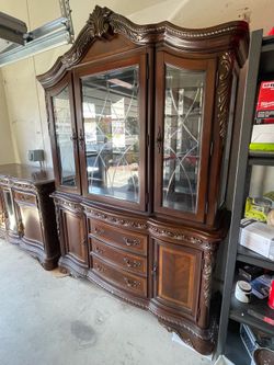 Brown Cherry Hutch & Buffet