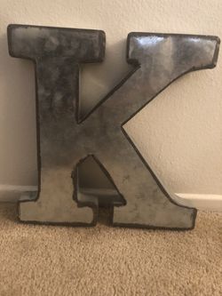 galvanized letter K