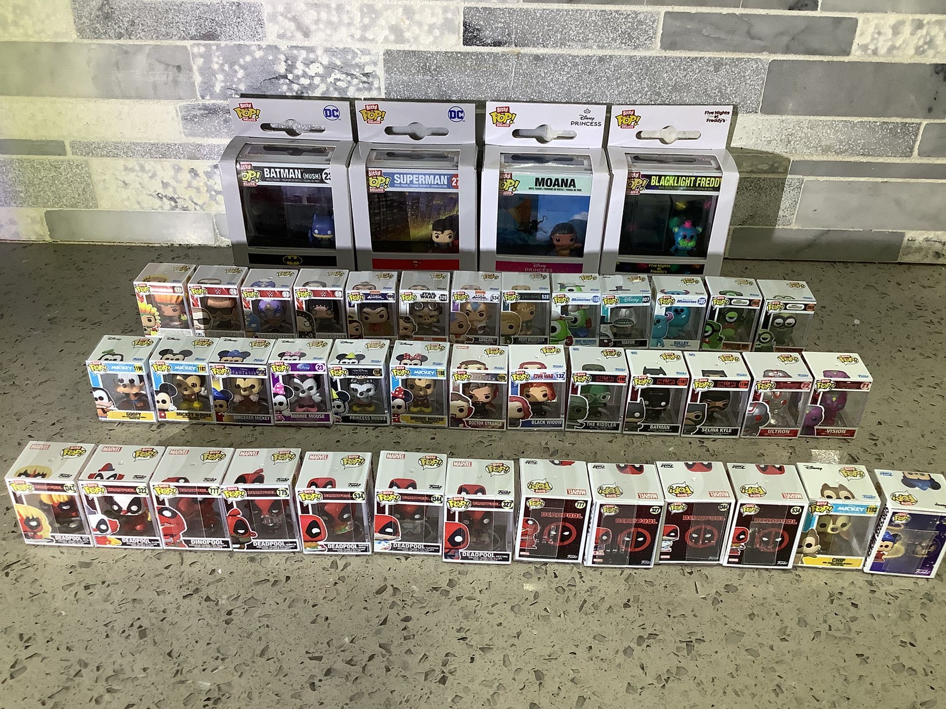 New Mixed Funko Bitty Pop Figs. (VALENCIA) $4 Each One