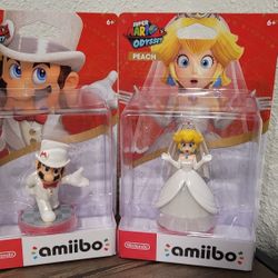 (New) Nintendo Switch Super Mario Odyssey Wedding Mario & Peach Amiibo