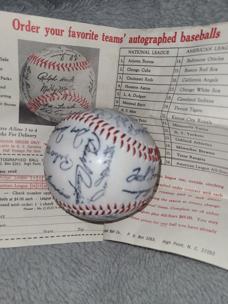 Cincinnati Reds Baseball Signed