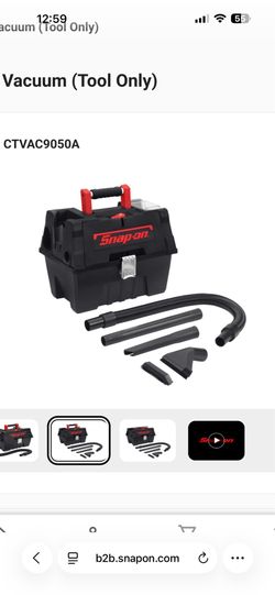 Wet and dry snapon vacuum